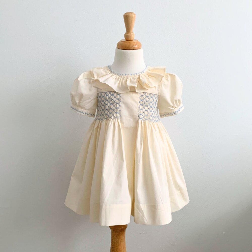 NWT Girls Smocked Dress Spanish Style Embroidery Pretty Princess Boutique 18-24M